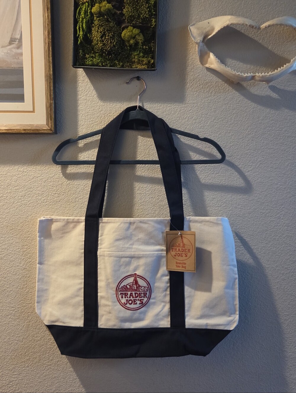 Trader Joe's canvas tote bag. (Large)